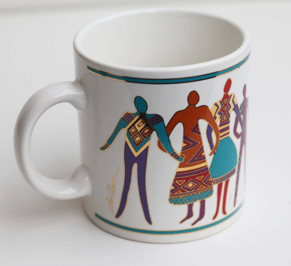 Laurel Burch Collectible Ceramic Mug Cup 14oz. (Vintage)