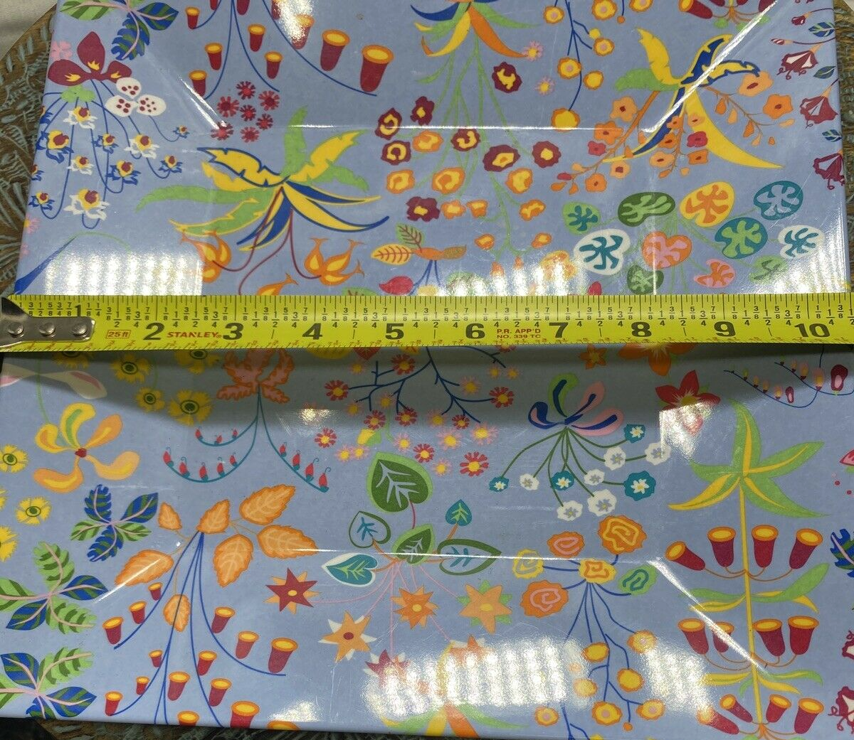 Cynthia Rowley Square Dinner Plates Set 5 Ilene Rosenzweig Blue Floral Melamine