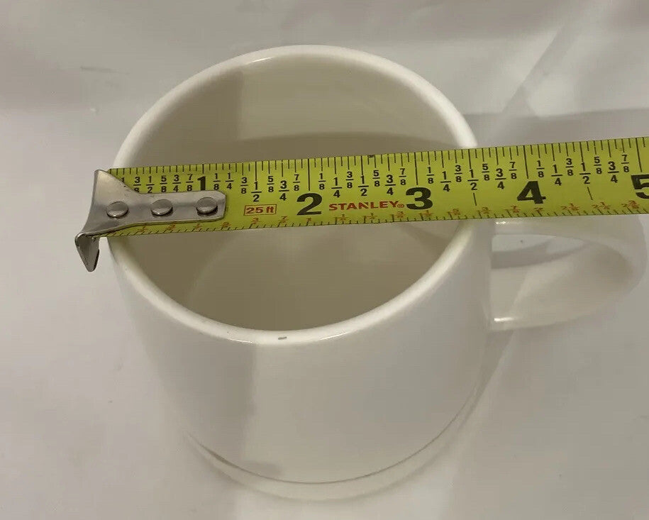 Rare AMY HAMLEY Mug Magenta 24KT Gold Ring Trim White Ceramic Coffee TeaCup 13oz