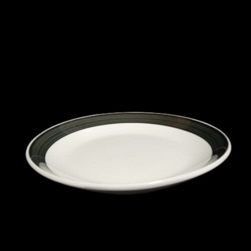 Gibson Designs BASIC LIVING III BLACK 4-Salad Plates 7 1/8” D Black Band