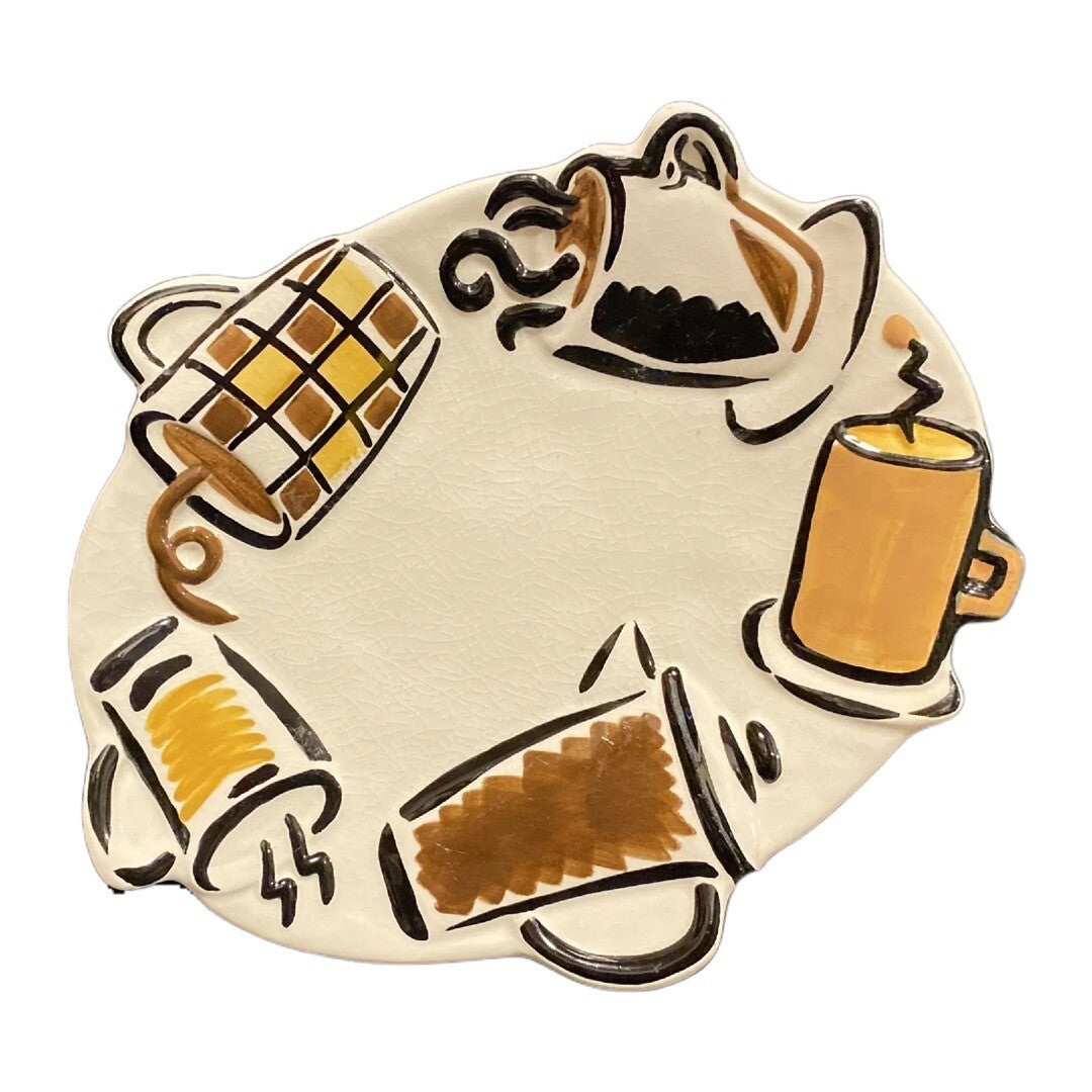Studio Nova Dessert Snack Embossed Oval Plates Café Pattern -KT 550