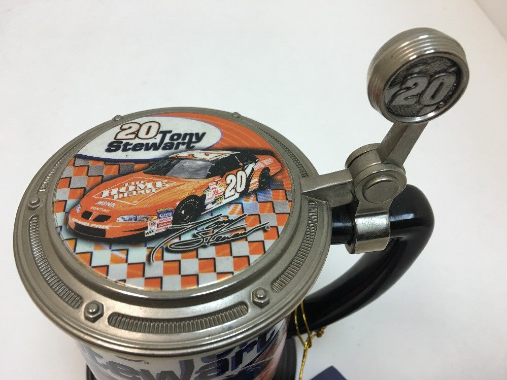TONY STEWART Nascar Stein #20 Collector Tankard 2002 Joe Gibbs Racing Mug Cup