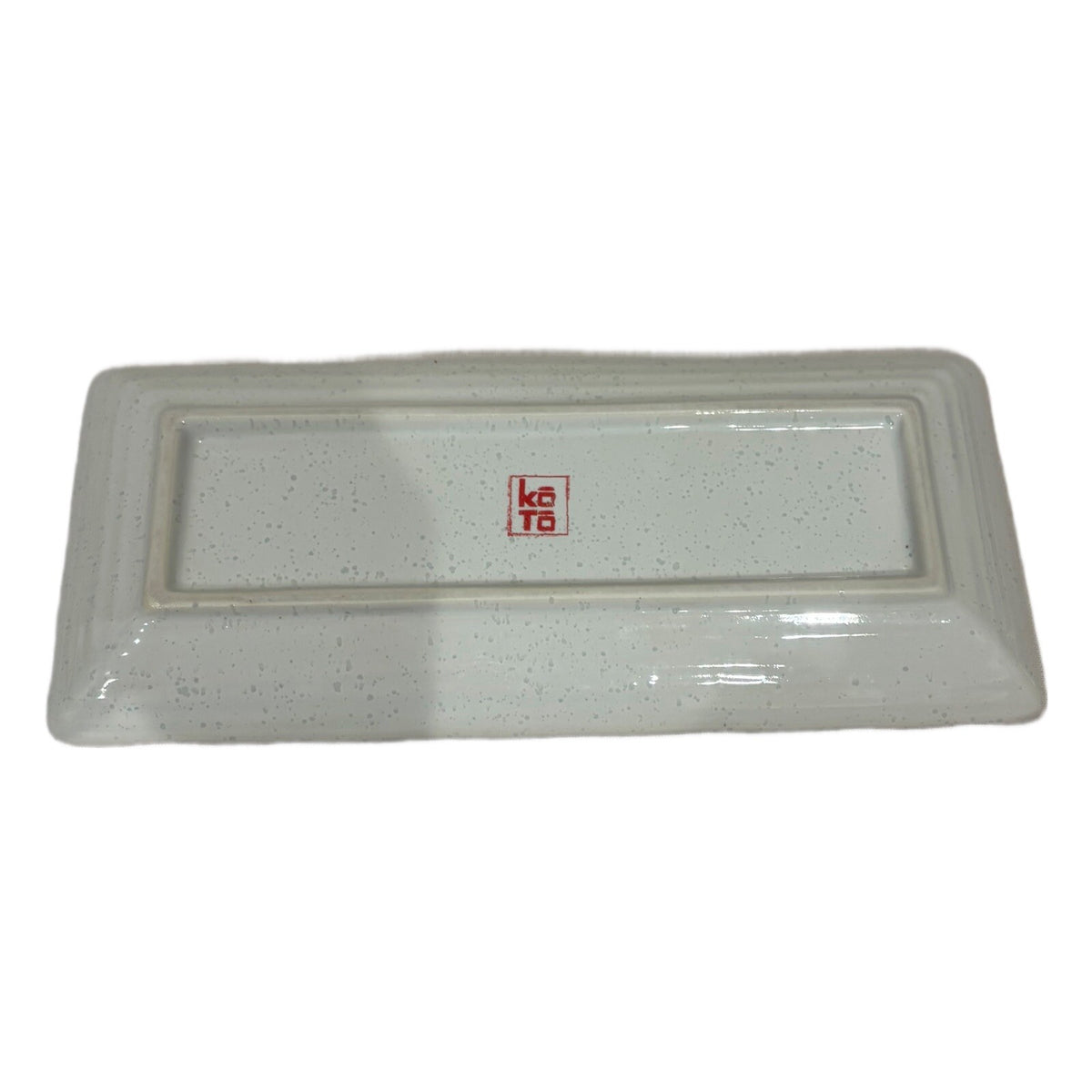 Vintage KoTo 3-Appetizer Plates Red Flower Blossom Ceramic Japan Rectangle Tray