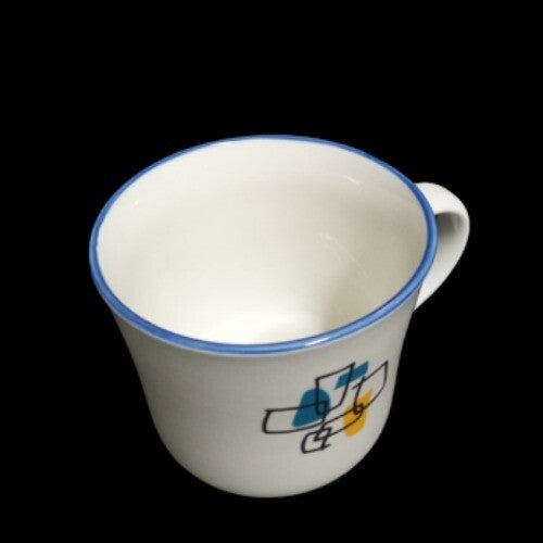Gibson Housewares Cup 12 Oz, Geometric Abstract Modern Design Coffee Tea Ceramic