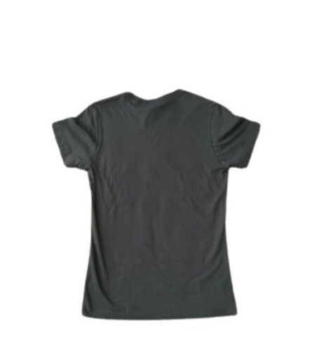 Next Level T-Shirt ABSTRACT Hearts & Flowers Graphic Neck Gray Tee MD Cotton Top