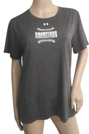 Champions T-SHIRT Fast Picth Academy by Under Armour Gray Top LG.