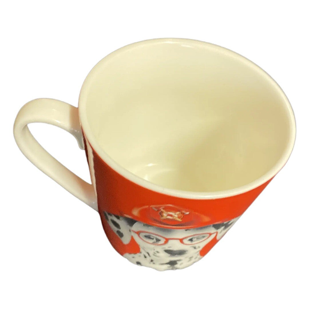 CHRISTOPHER VINE Coffee Mug Dalmatian Dog Porcelain Tea cup Australia Fire Man