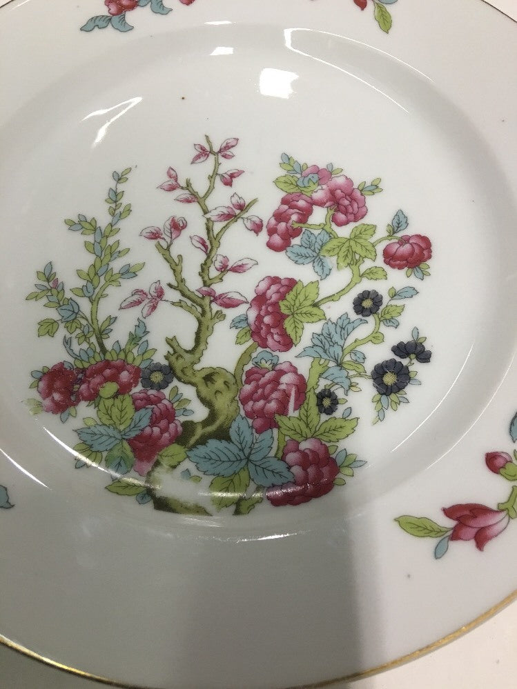 Vntg MZ ALTROHLAU CMR 6 Dinner Plates Czechoslovakia Porcelain Floral Gold Trim