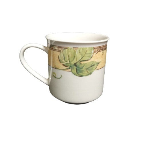 Gibson Designs FRUIT GROVE 6-Cups & 6-Saucers Peaches Cherries Grapes Tea Coffee
