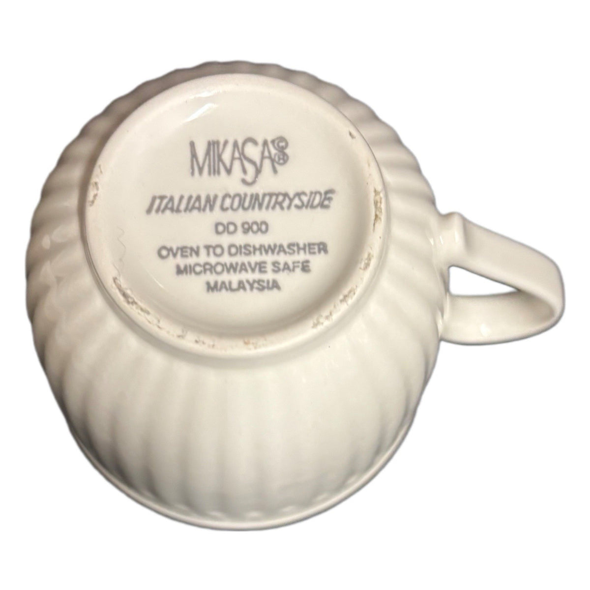 Mikasa Italian Countryside 4-Cups and 4-Saucers DD900 Ivory