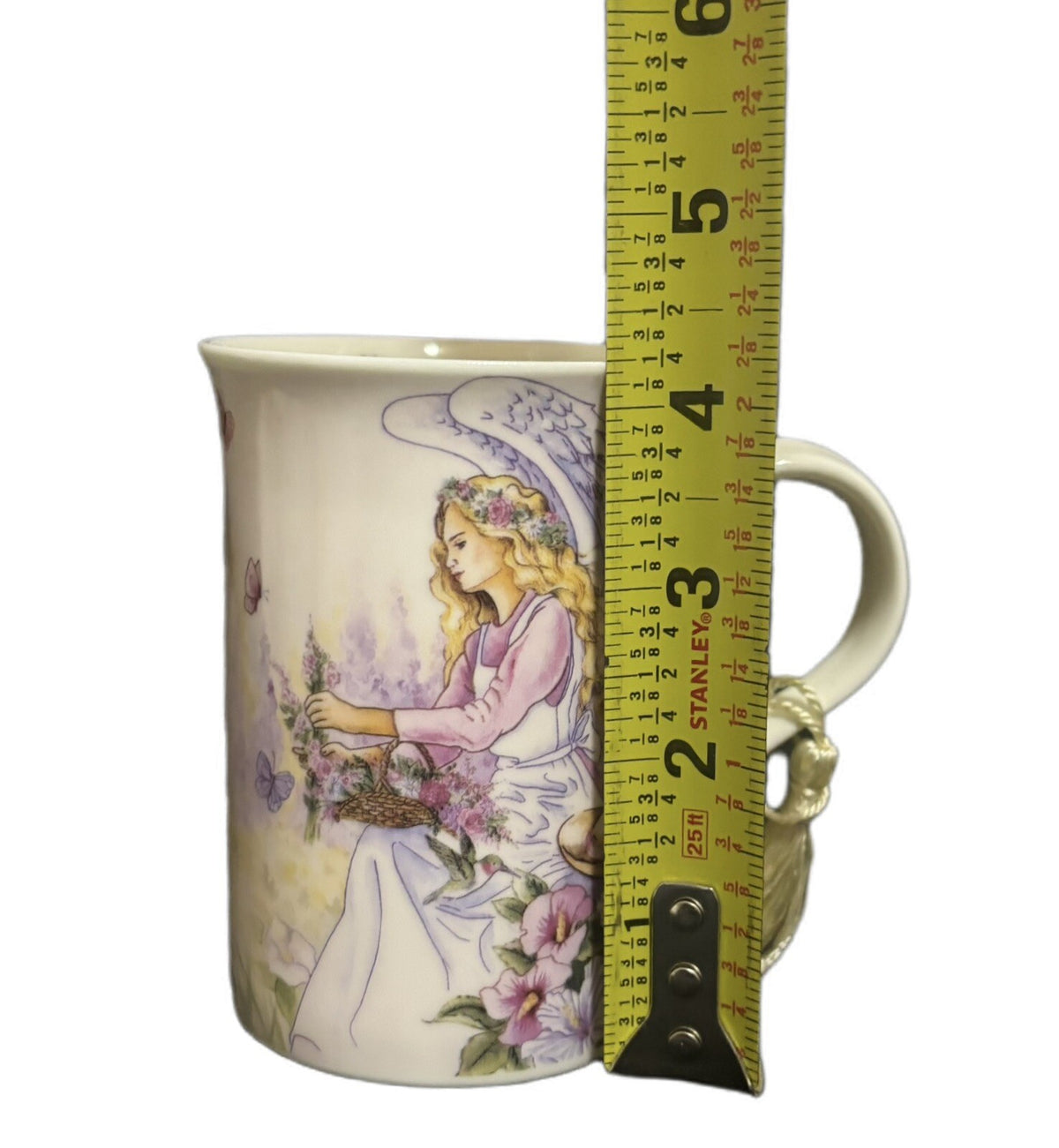 Angel Star Mug Porcelain Coffee Tea Flowers Butterflies Cup 2013 Designed in USA