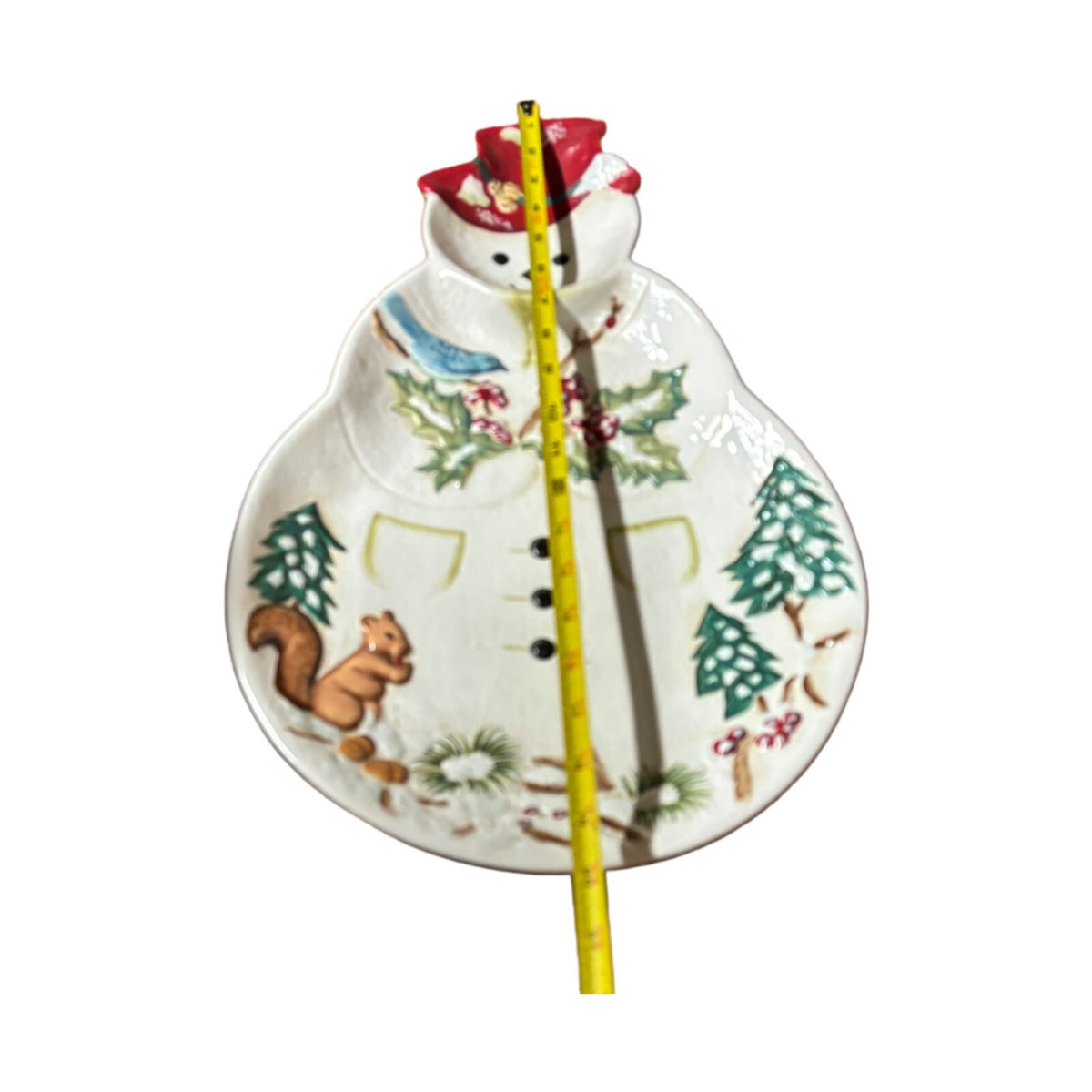 TRACY PORTER Jolly Ol’ Snowy Snowman Platter Chip & Dip Cookies Candies