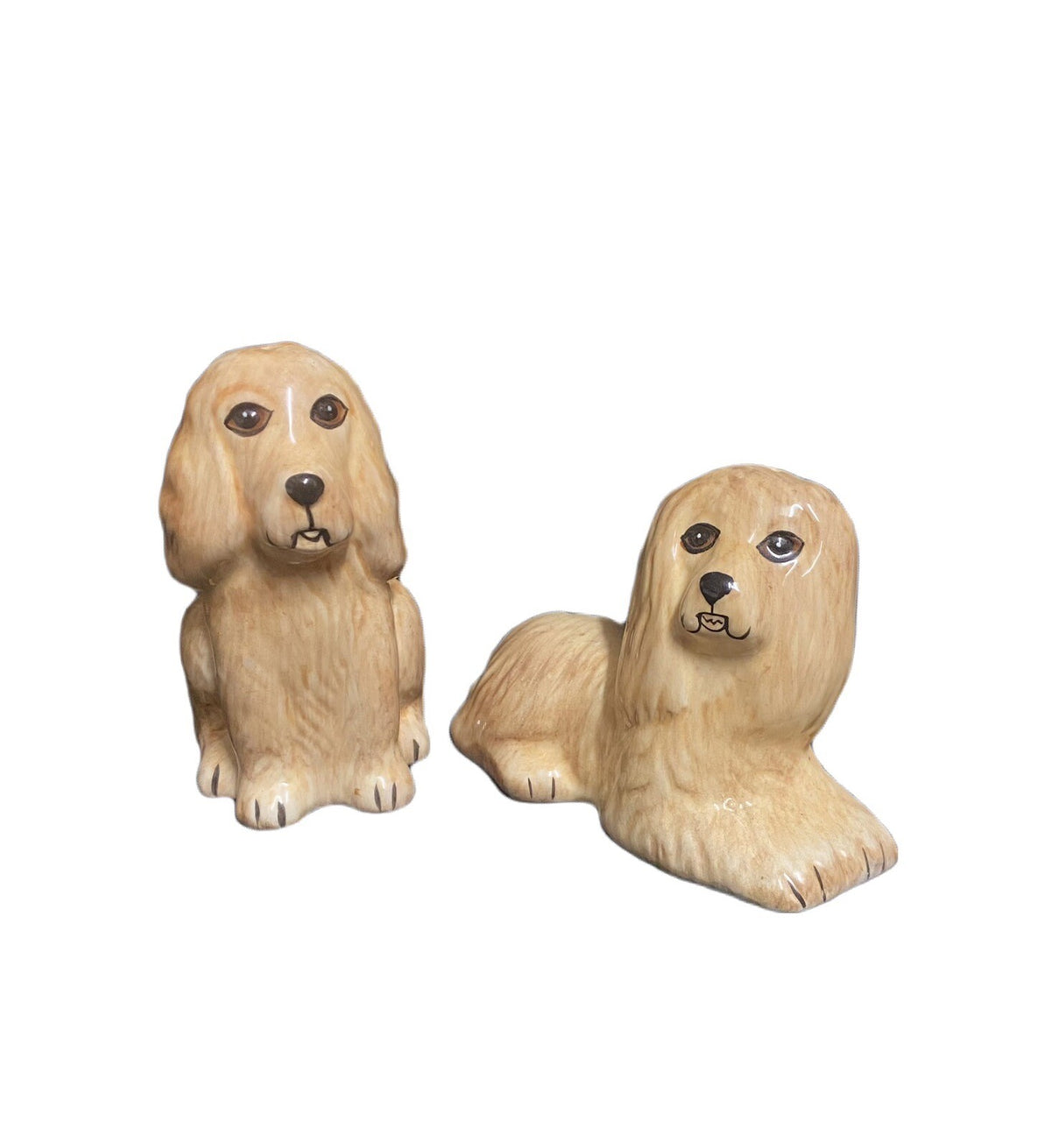 Dog Salt and Pepper Shakers Cocker Spaniel Ceramic Tabletop Accent Puppies