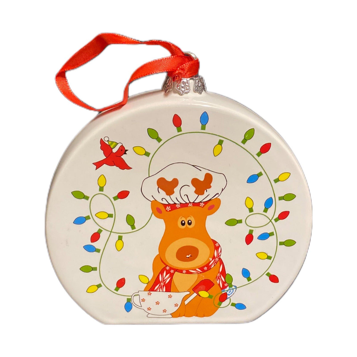 Temp-tations by Tara 6-Christmas Ornaments Ceramic Stand Or Hang Recipe On Back