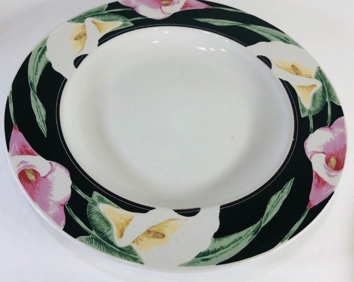 Tienshan Stoneware "CALLA LILIES" Oven to Table Dinnerware Collection # 2232