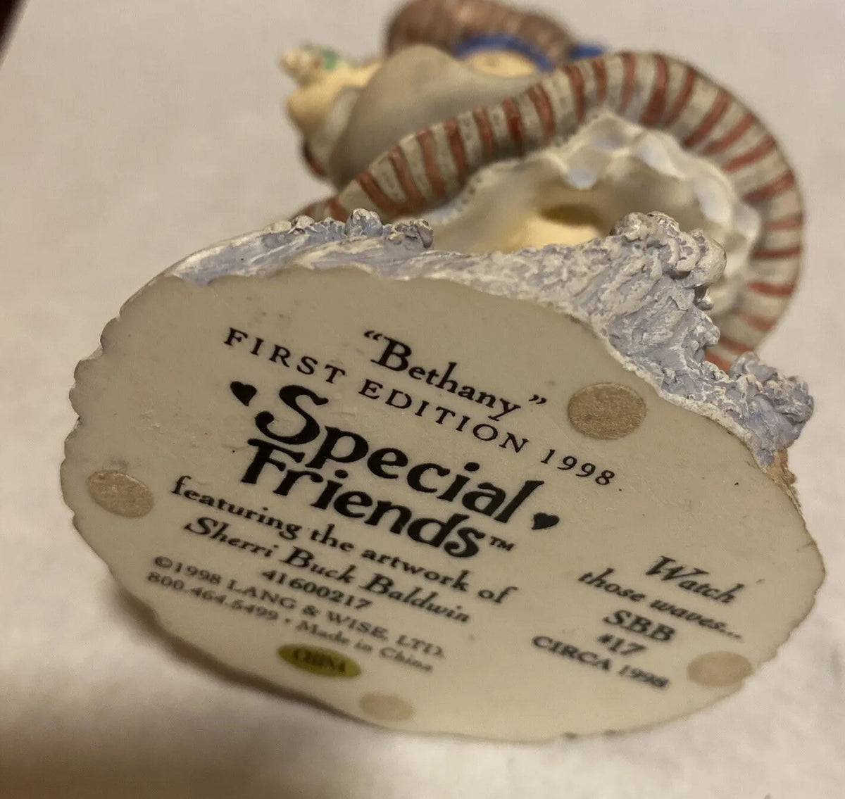 1998 Lang & Wise Special Friends BETHANY Baldwin Watch Those Waves 1st Edition