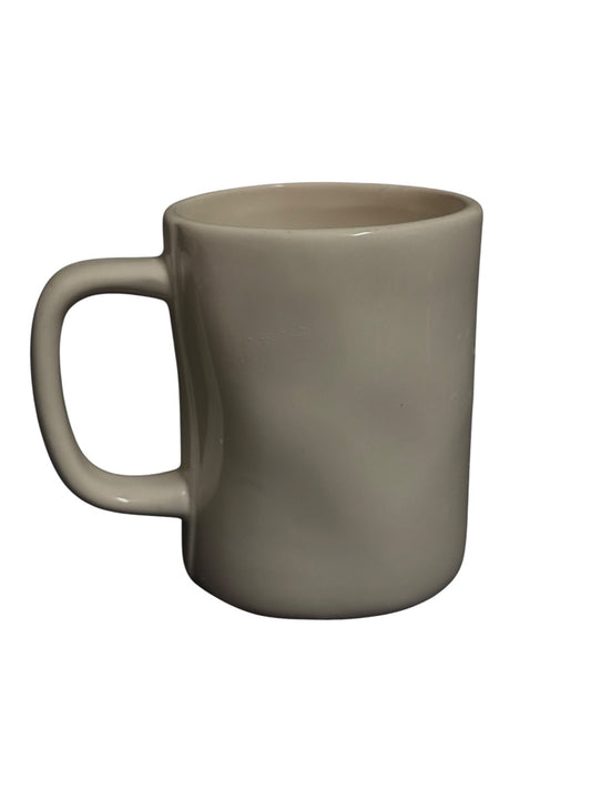 Rae Dunn TEA Ceramic Mug White Black Lettering 16 oz Farmhouse Coffee Cup