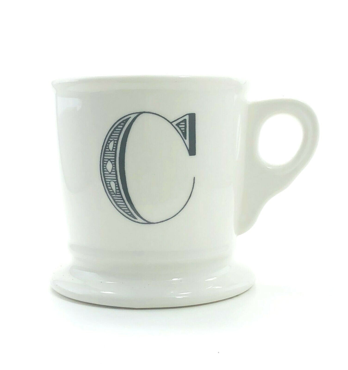 ANTHROPOLOGIE Monogram Mug Personalized Name Coffee Cup Initial Letter 12 fl. oz