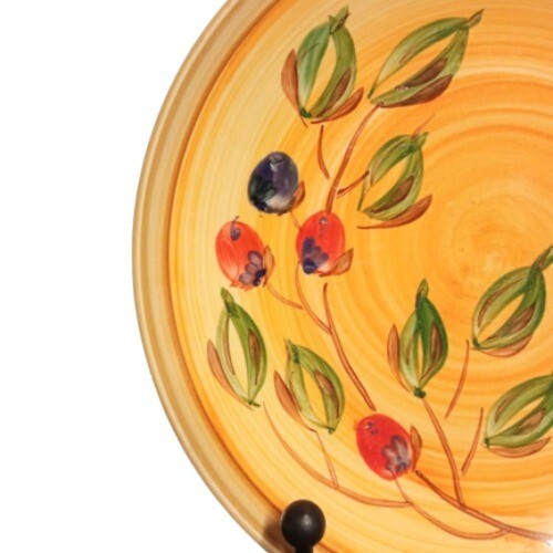 Gibson ROMAN OLIVE 6 Dinner Plates 10 1/8” Hand Painted Yellow Olive Design