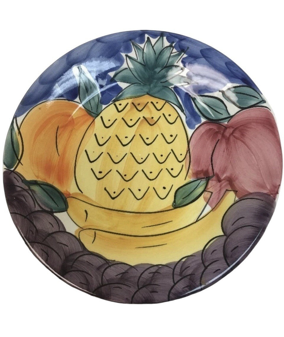 Vintage Pier 1 Italian Hand Painted Fruit Salad/Dessert Plates Set of 8