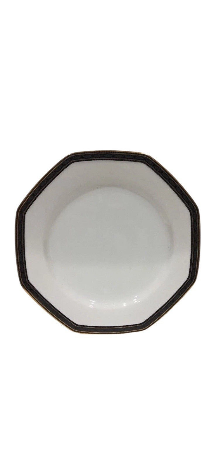 Christopher Stuart Black Dress 10 Piece Octagonal Fine China Service for 2