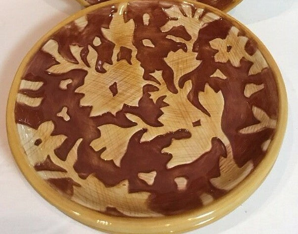 Fitz And Floyd DEL VINO FLOWERS 4-Dessert Plates 6 1/4”D Bread Appetizer Dishes