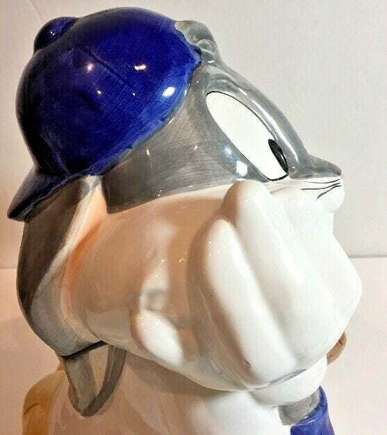 Vintage 1993 Bugs Bunny Cookie Jar Looney Tunes Ceramic Warner Bros. Baseball