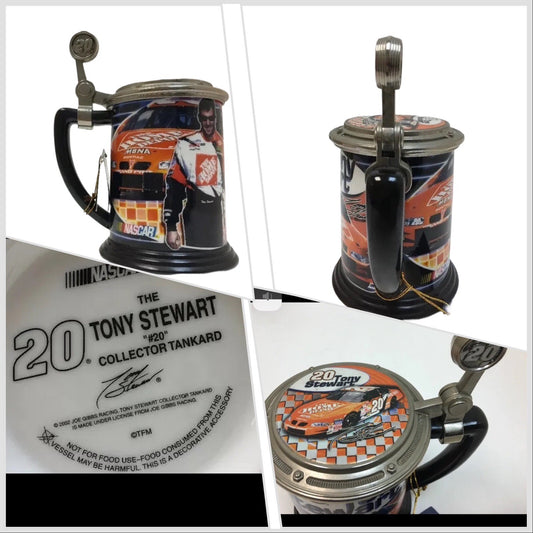 TONY STEWART Nascar Stein #20 Collector Tankard 2002 Joe Gibbs Racing Mug Cup
