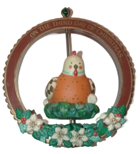 Enesco Imports Mike Gilmore French Hen Tree Ornament 1987 12 Days Of Christmas