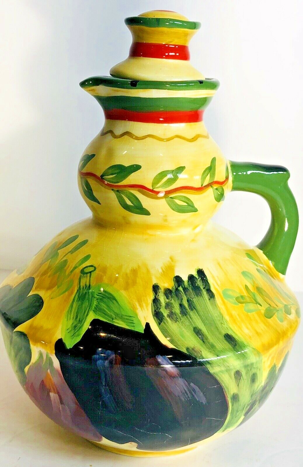 Pamela Gladding Certified International Lidded Cruet Collection 8 3/4”H