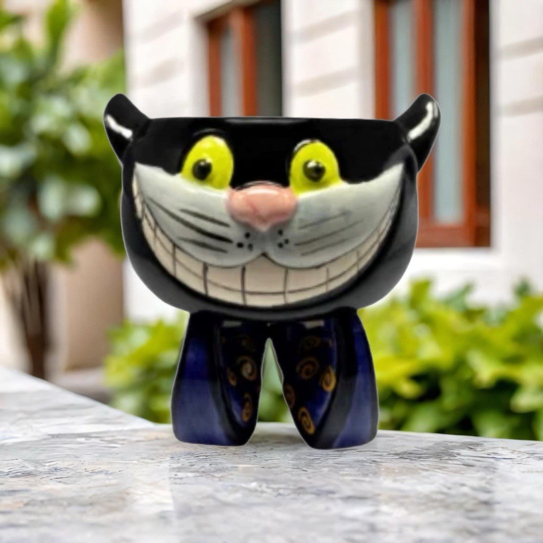 Cheshire Cat Ceramic Bowl Dish Centerpiece Home Decor