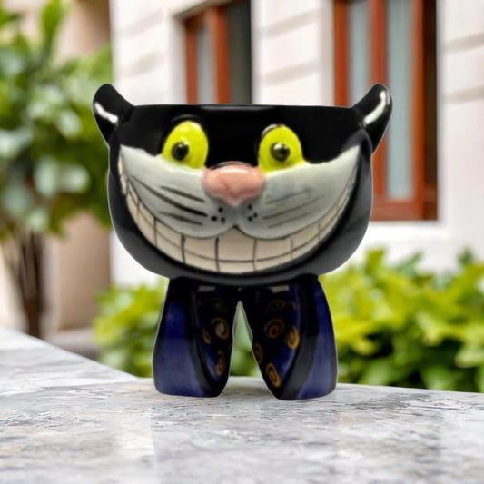 Cheshire Cat Ceramic Bowl Dish Centerpiece Home Decor
