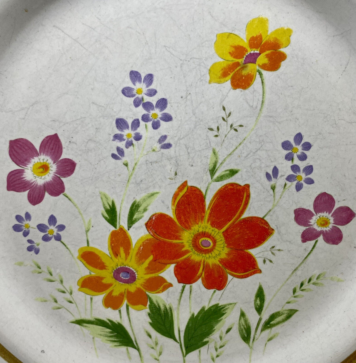 Mikasa SPRING FLORALS 4-Dinner Plates Japan Handcrafted NITA Stonecraft 10 5/8"D