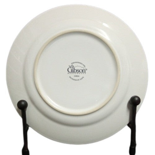 Gibson Designs SPRING MONARK 4-Salad Plates 7 ¾” D Butterfly Plant Dessert Dish