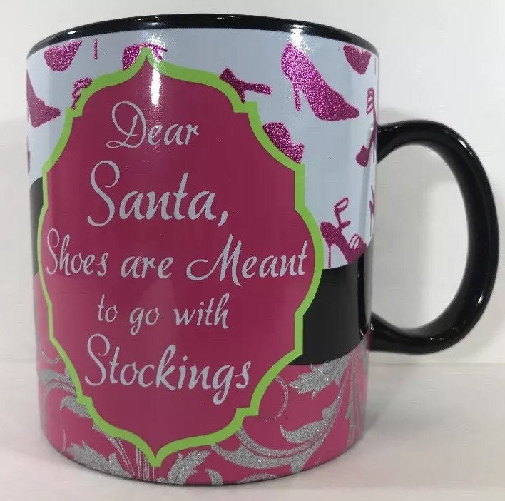 TMD Holdings Santa Mug DEAR SANTA SHOES ARE MEANT TO GO WITH STOCKINGS Christmas