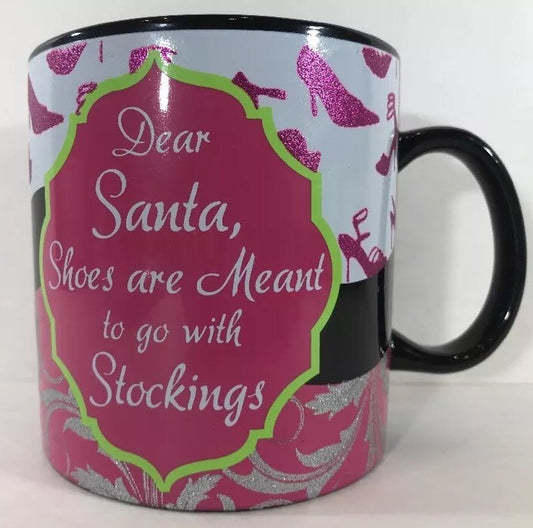 TMD Holdings Santa Mug DEAR SANTA SHOES ARE MEANT TO GO WITH STOCKINGS Christmas