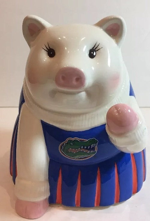 Mud Pie Gators Piggy Coin Savings Bank Collectible Hand-Crafted Ceramic