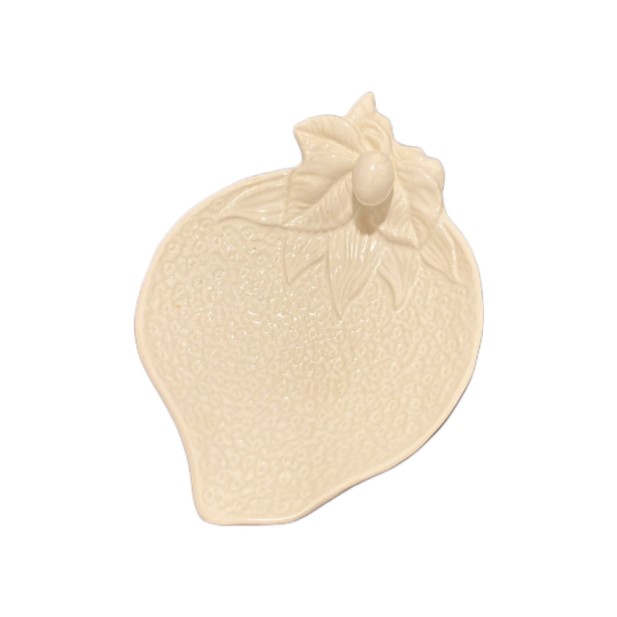 BORDALLO PINHEIRO Portugal Dish White Strawberry Shaped Olive Candy Chocolate