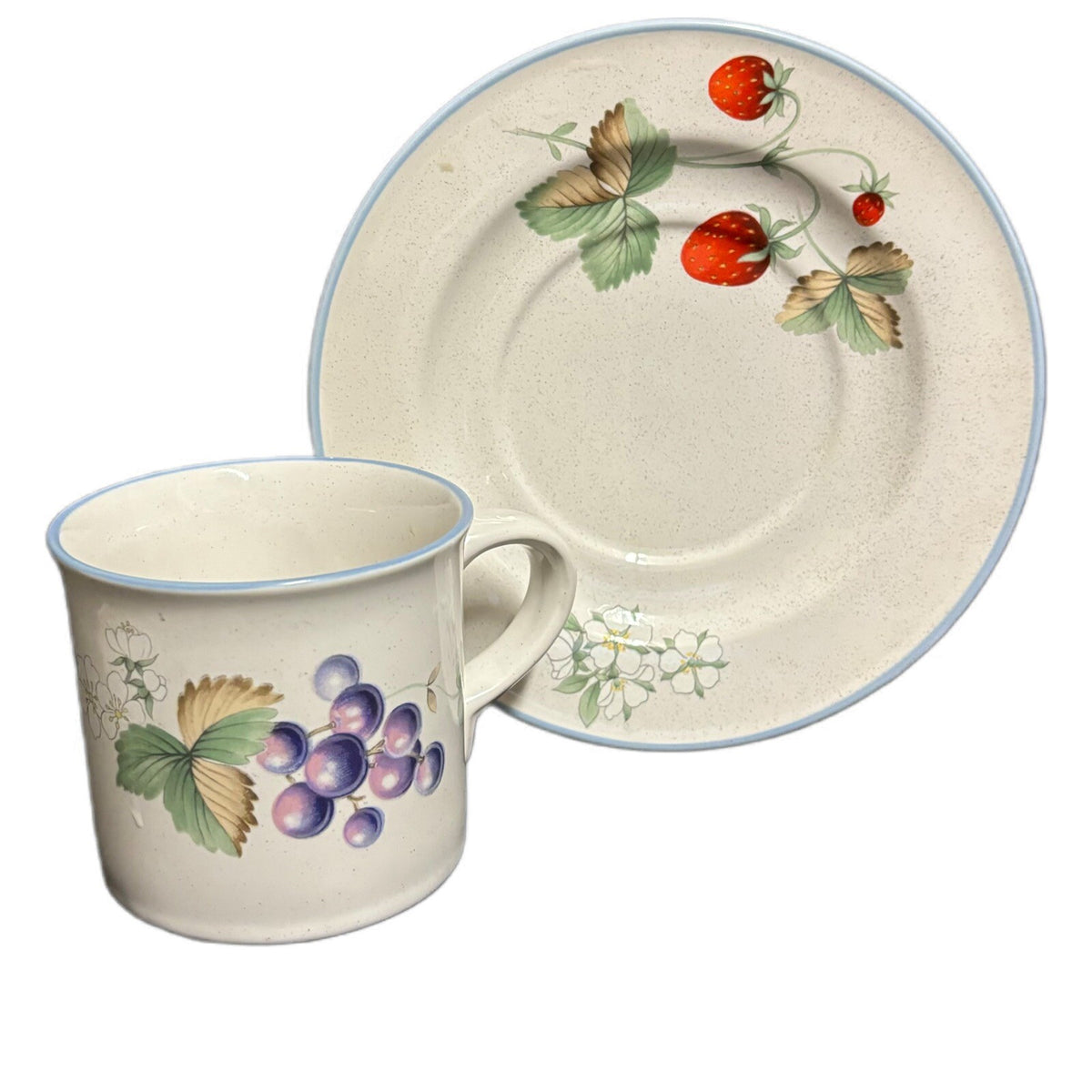 Savoir Vivre LUSCIOUS 4-Cups 4-Saucers Japan JJ017 Oven To Table Coffee Tea