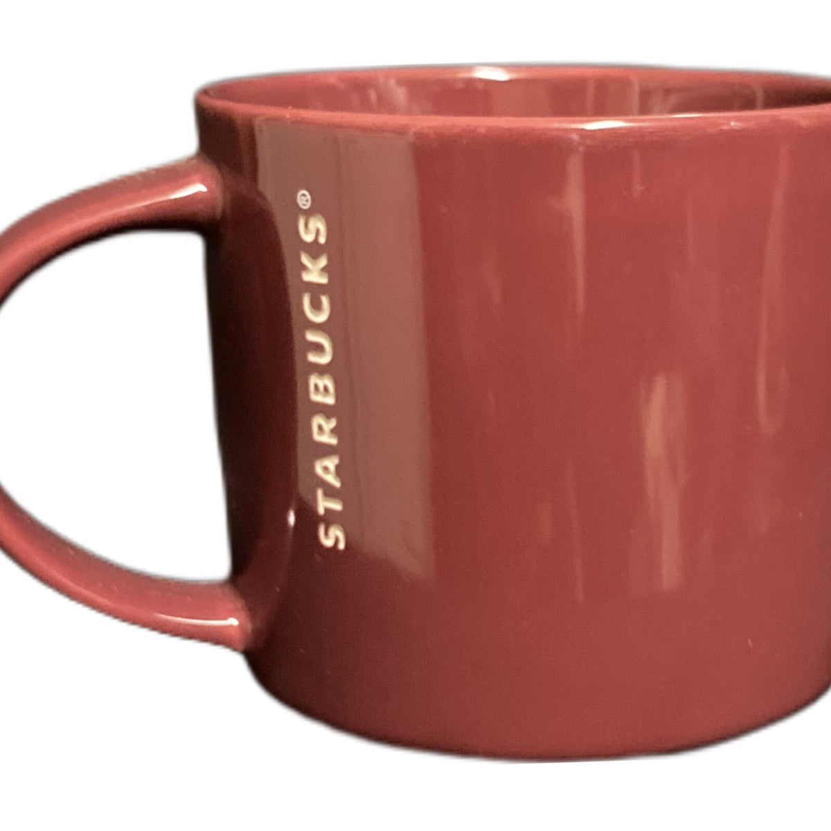 STARBUCKS 2013 Coffee Mug Burgundy Tea Cup Ceramic 14 Fl Oz