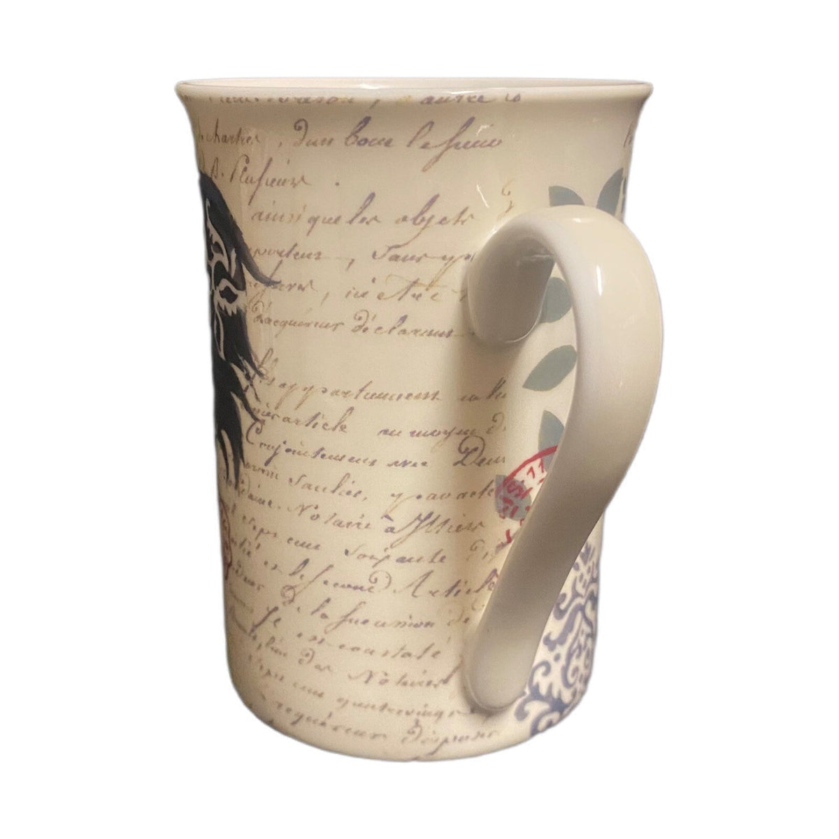 JASON Damask Rooster Mug Fine Bone China Coffee Tea Cup