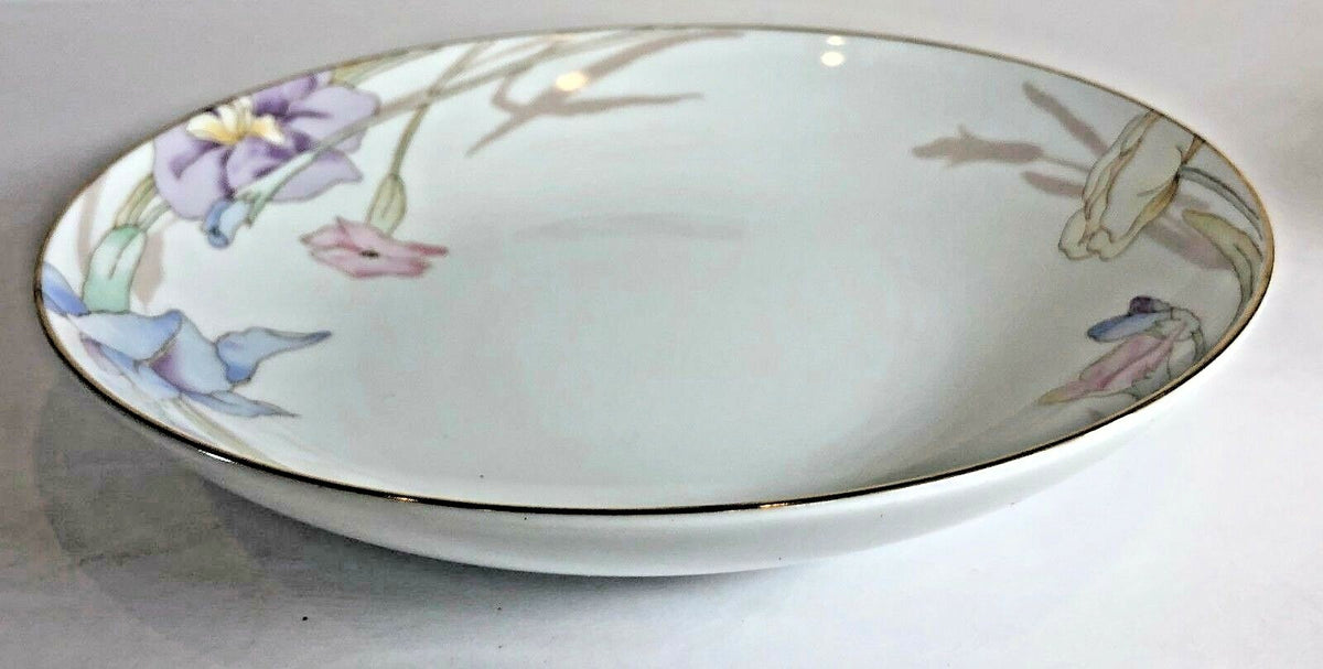 Mikasa GABRIELE Fine China Japan L9561 Iris Flower Gold Trim White Dinnerware