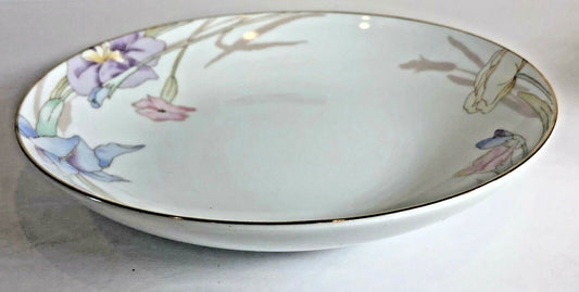 Mikasa GABRIELE Fine China Japan L9561 Iris Flower Gold Trim White Dinnerware