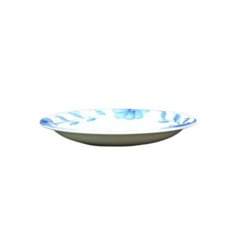 Gibson Designs LARKSPUR Cup & Saucer French Country Blue Flower 8 Oz Ceramic Set
