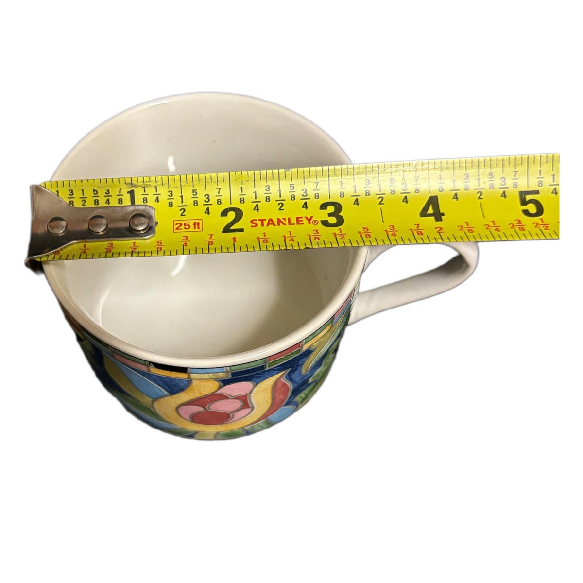 PTS International FANTASIA 2 Cups 2 Saucers Stoneware Coffee Tea