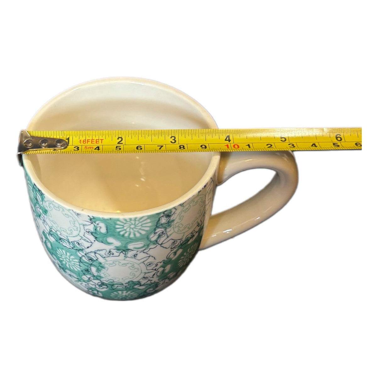 THRESHOLD KEIRA Mug Blue Turquoise White Target Stoneware Coffee Tea Cup