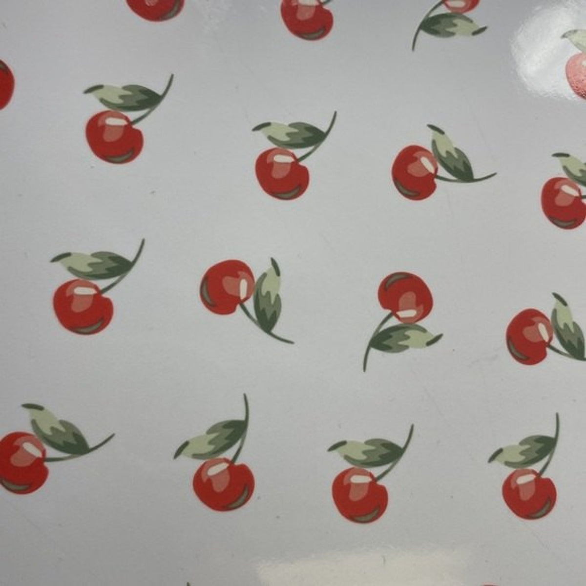 Vintage Hallmark Cherries Cake Plate Platter Thankful Grateful 12'D