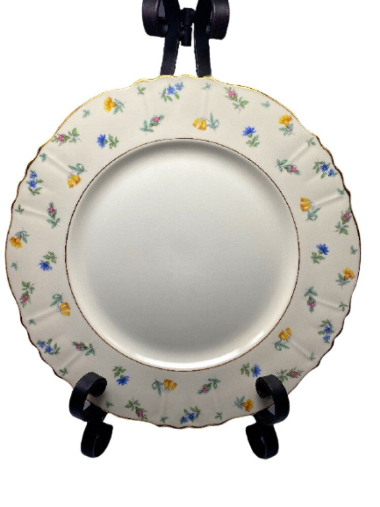 Federal Shape Syracuse Suzanne Dinner Plate Petite Floral Design On Ivory 101/2"