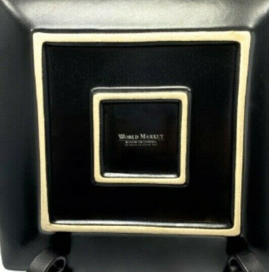 WORLD MARKET Square Salad Plate Dark Brown Chocolate