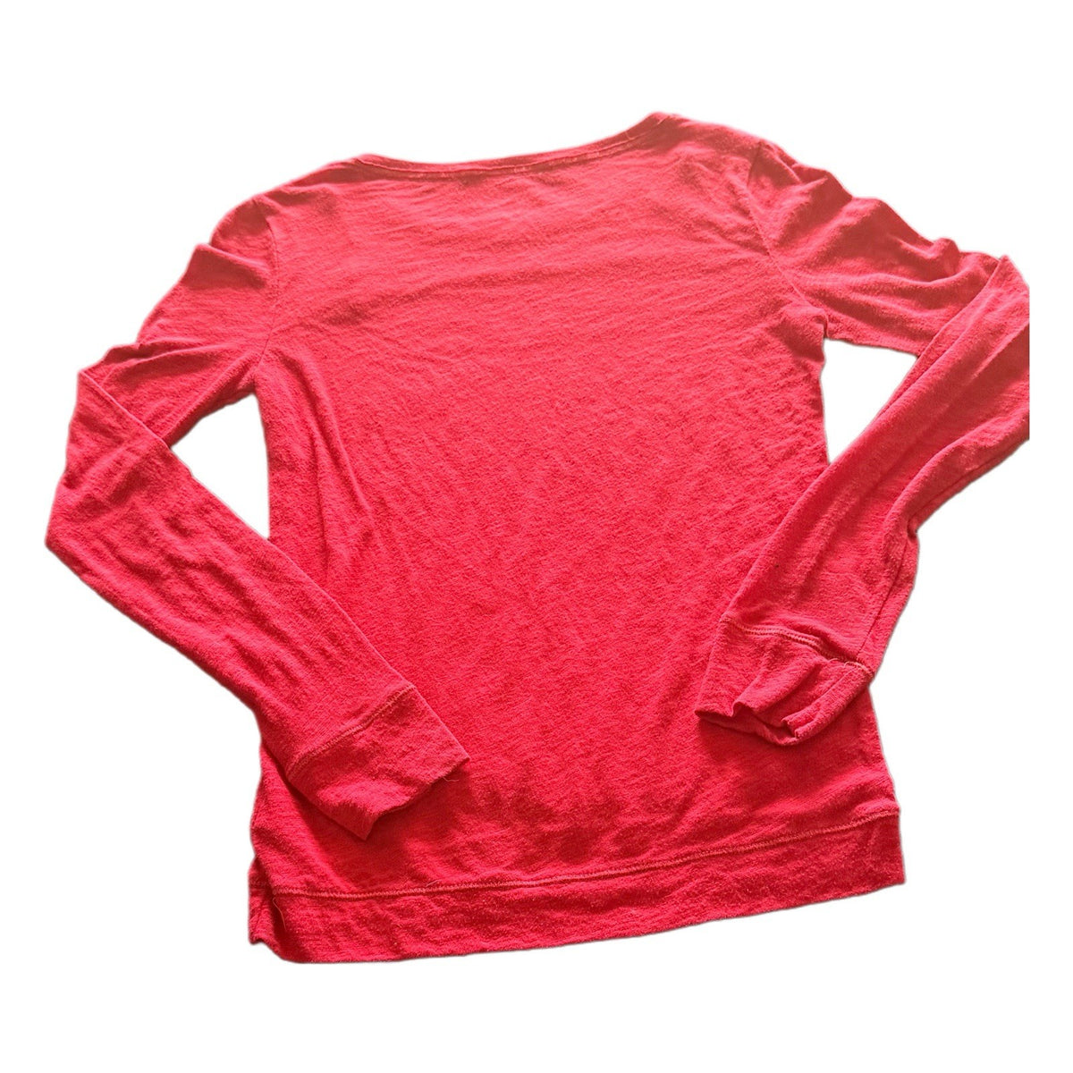 Aeropostale Girls Red Sequin LOVE Long Sleeve Shirt Heart Graphic Top S/P
